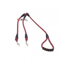 Dogista Double Dog Rope Leash With Golden Hooks